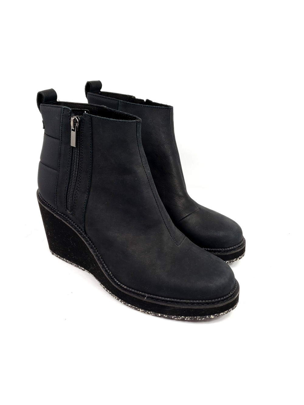 Toms Raven Womens Size 9 Black Water Resistant Wedge Ankle Bootie Boots 10018935